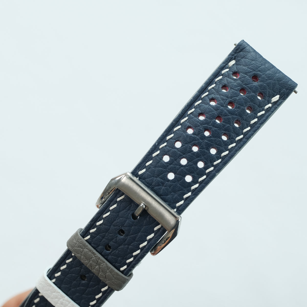 Custom Through-Hole Rally Leather Watch Strap - Bespoke Open Holes