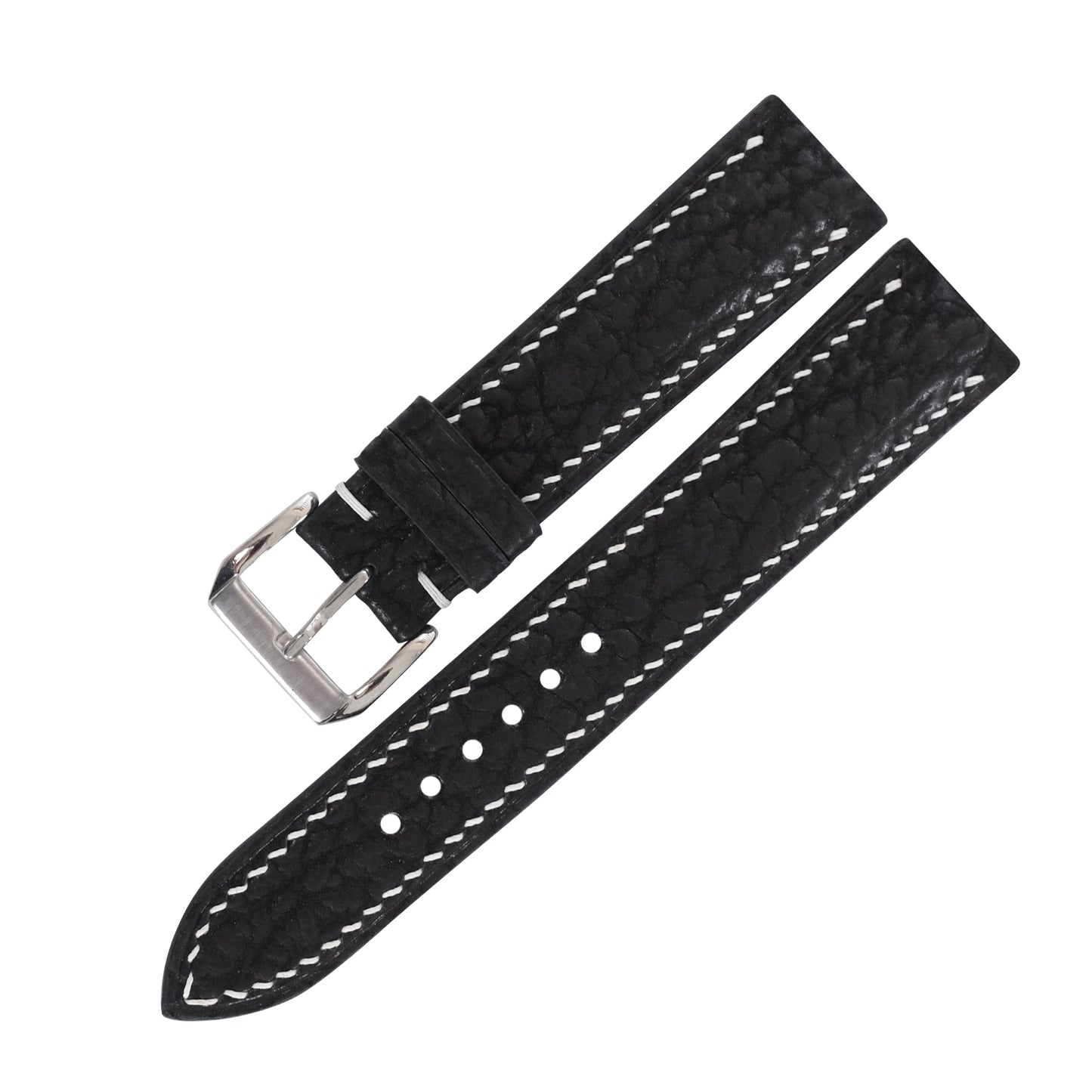 Black Shark Leather Watch Strap