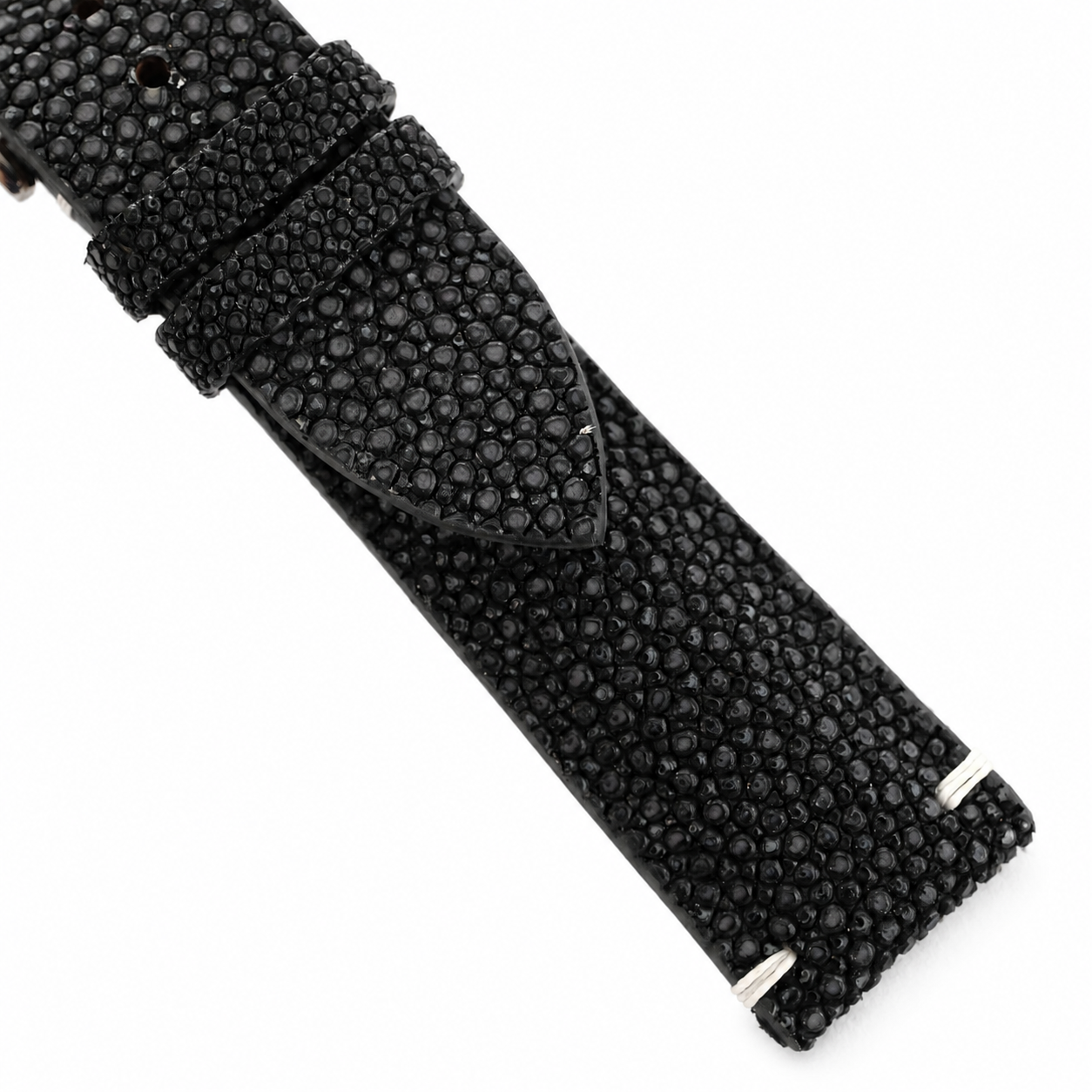 Black Stingray Leather Watch Strap