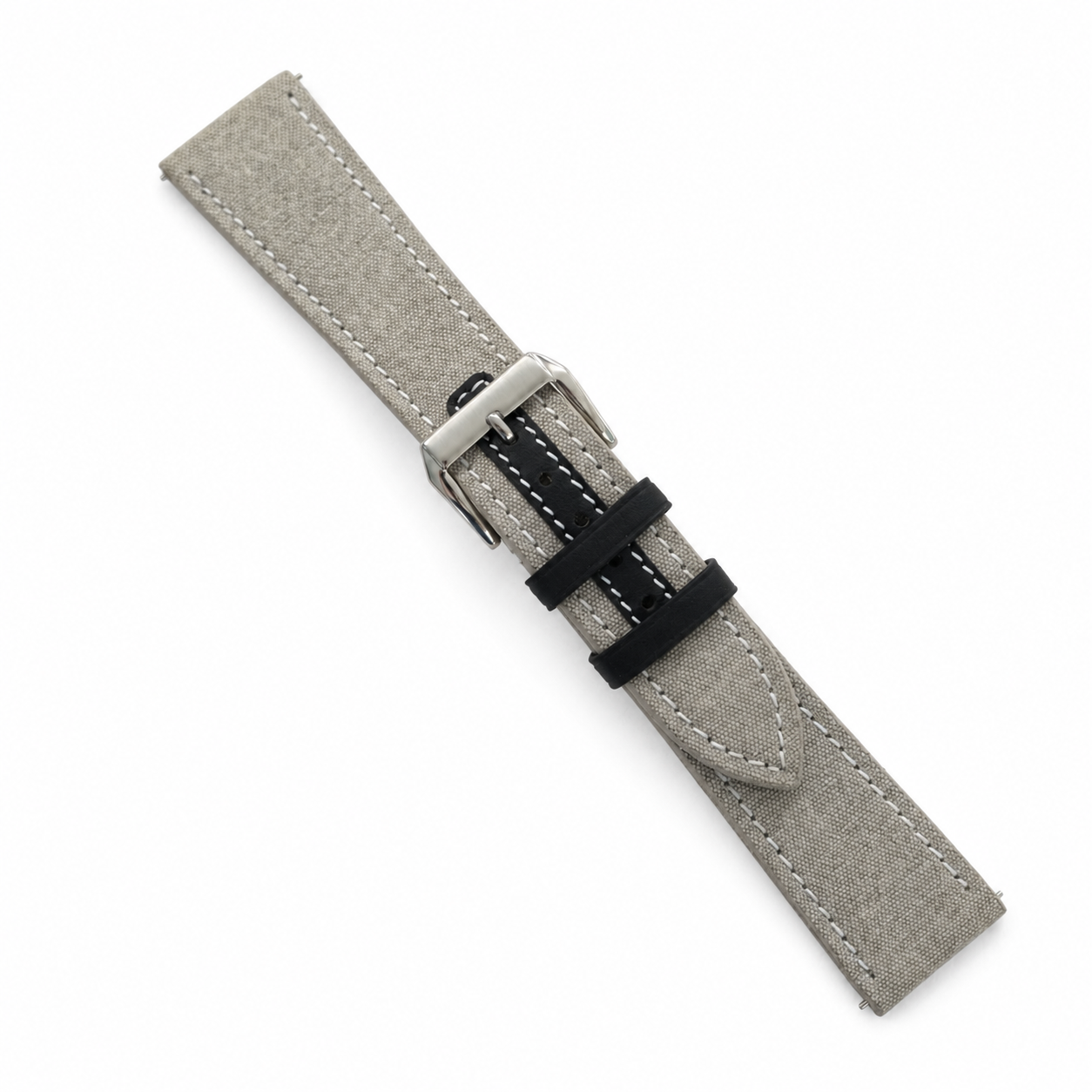 Gray Sailcloth Canvas Watch Strap