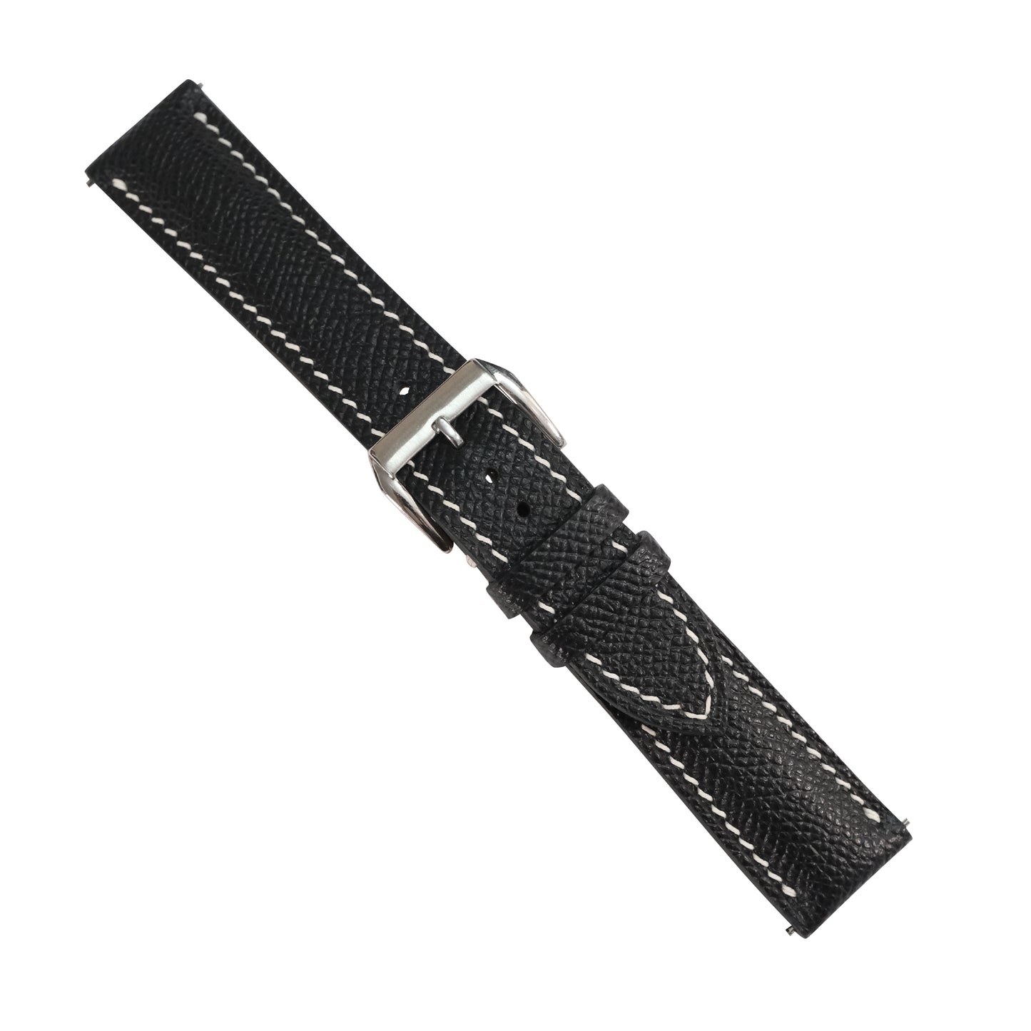 Padded Black Epsom Leather Watch Strap