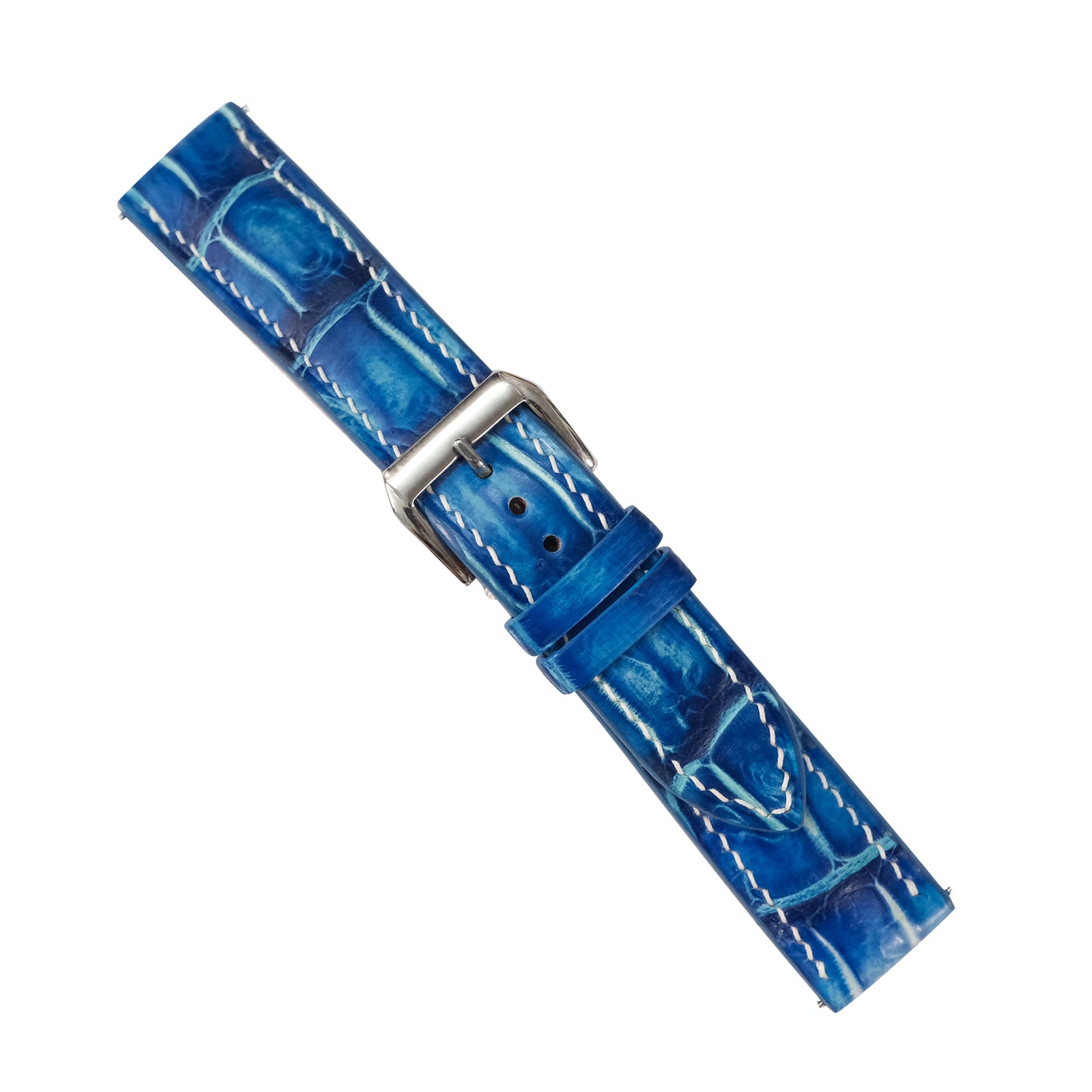 Patina Ocean Blue Alligator Leather Watch Strap
