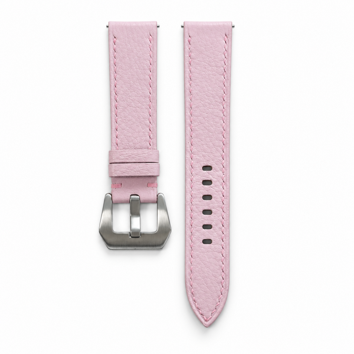 Light Pink Togo Leather Watch Strap - hero