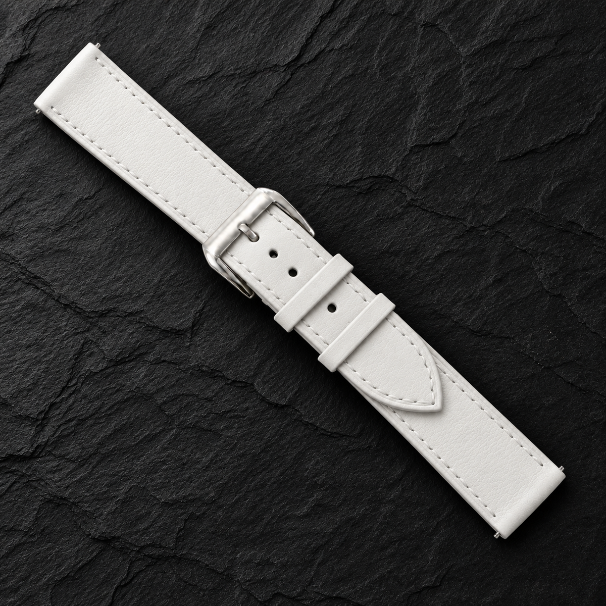 Milky White Swift Leather Watch Strap - two piece alt