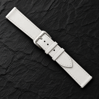Milky White Swift Leather Watch Strap - two piece alt