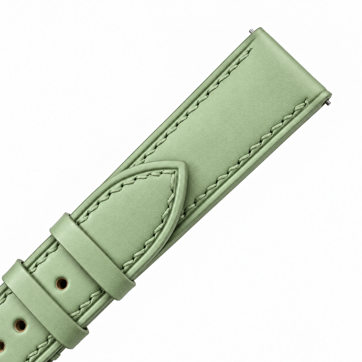 Pastel Sage Green Swift Leather Watch Strap - two piece alt