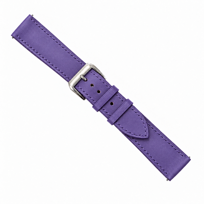 Violet Purple Swift Leather Watch Strap - side profile
