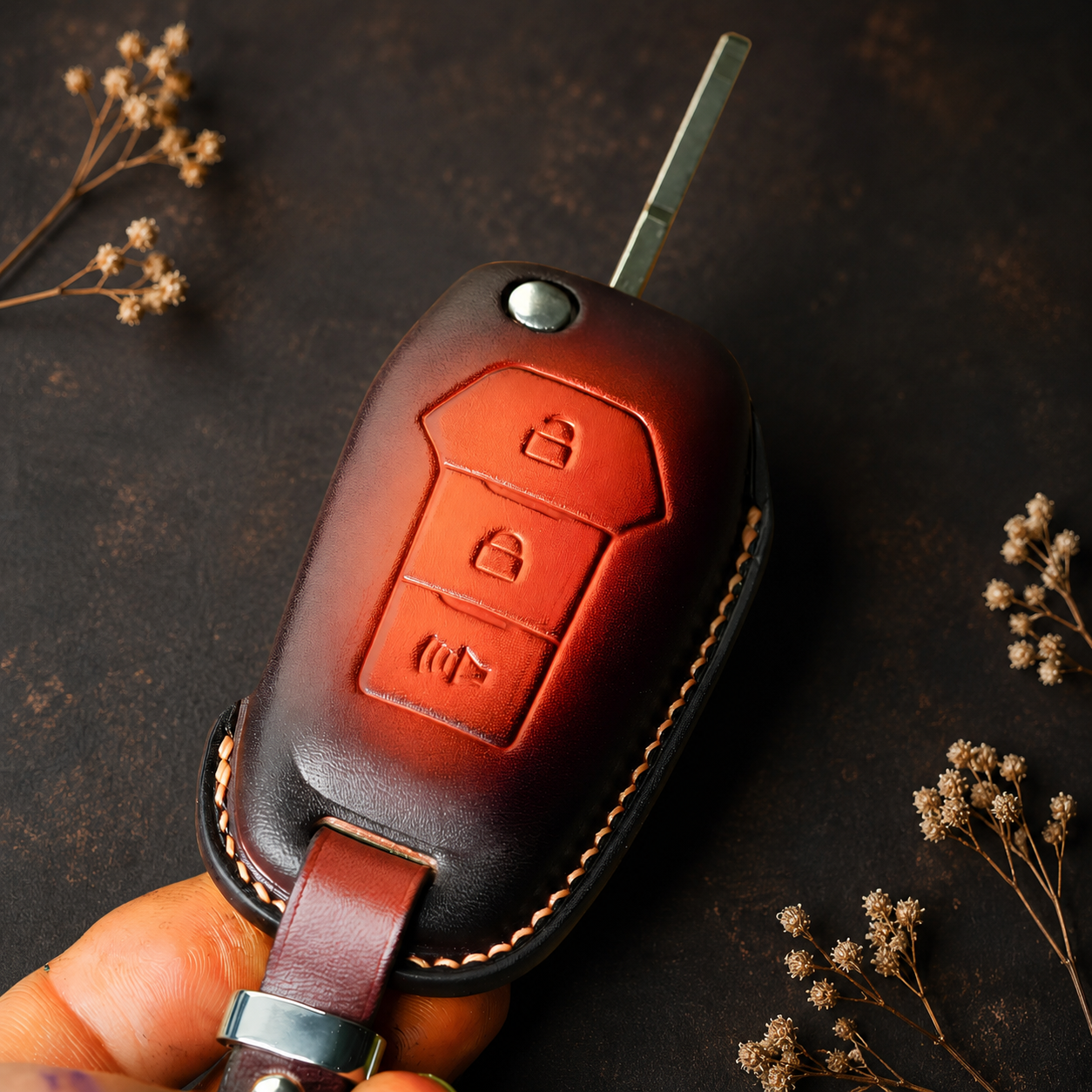 Ford F-Series leather smart key fob cover handmade