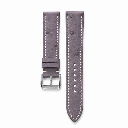 Dusty Mauve Ostrich Leather Watch Strap - product front