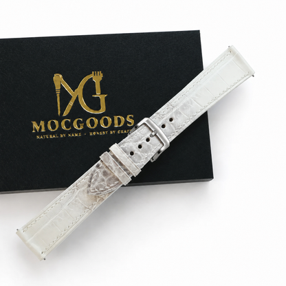 Flat Himalayan Alligator Leather Watch Strap