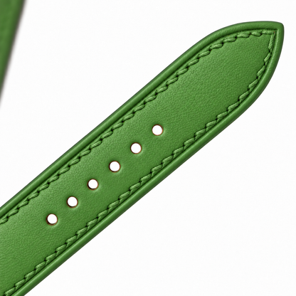 Green Swift Leather Watch Strap - two piece diagonal alt