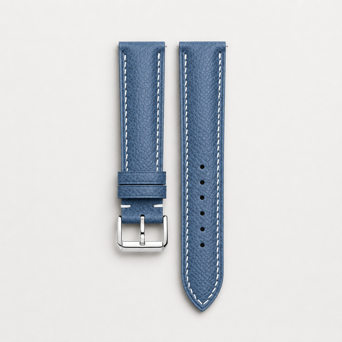 Gray Epsom Leather Watch Strap