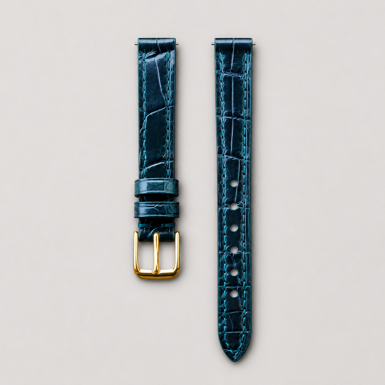 Dark Green  Alligator Leather Watch Strap