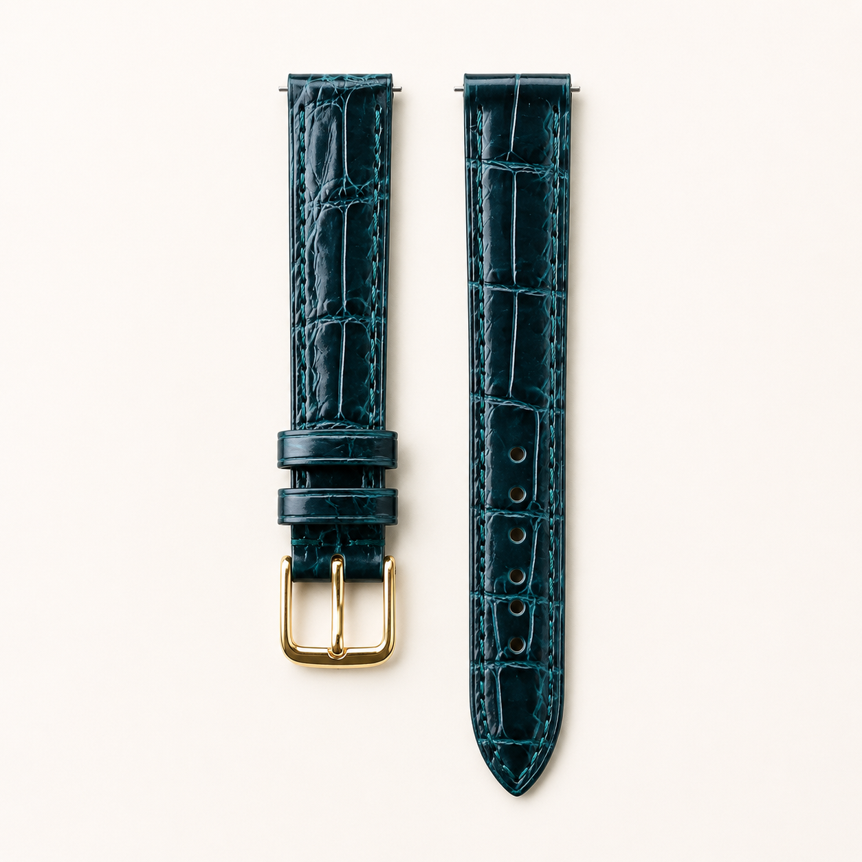 Dark Green  Alligator Leather Watch Strap