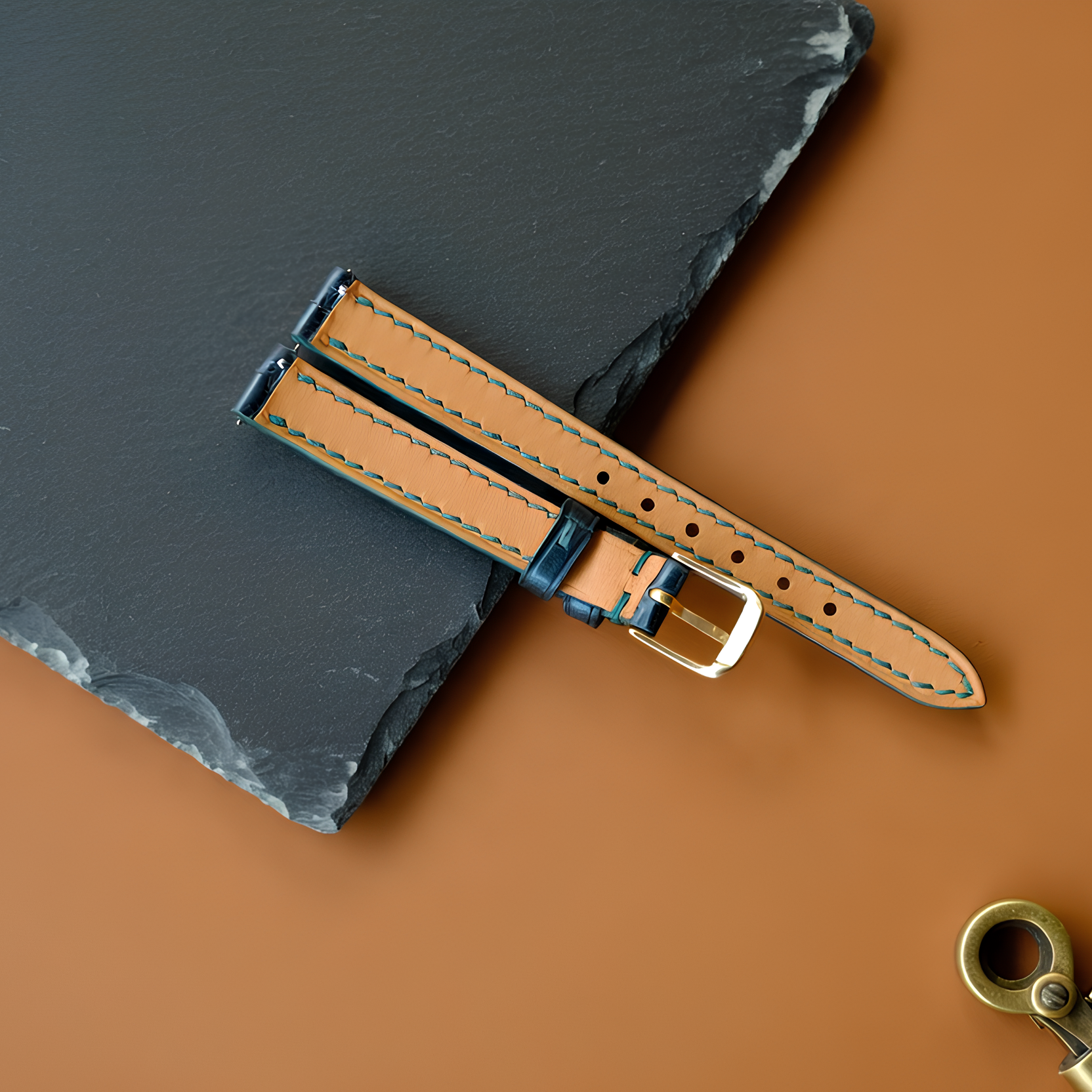 Dark Green  Alligator Leather Watch Strap