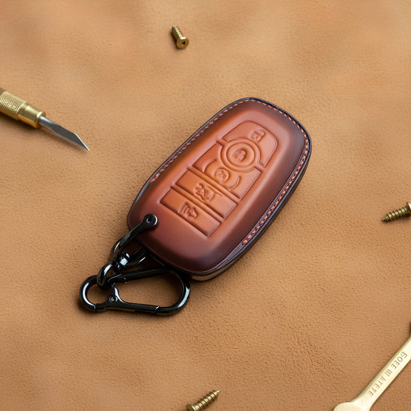 Ford F-150 Tremor Leather Key Fob Cover | Raptor Lariat XLT Platinum Custom Handstitched Truck Key Case