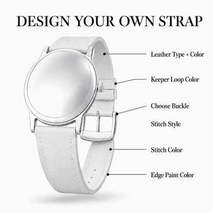 Personalized Leather Watch Strap - Custom Handmade Bespoke Band - Photo 1