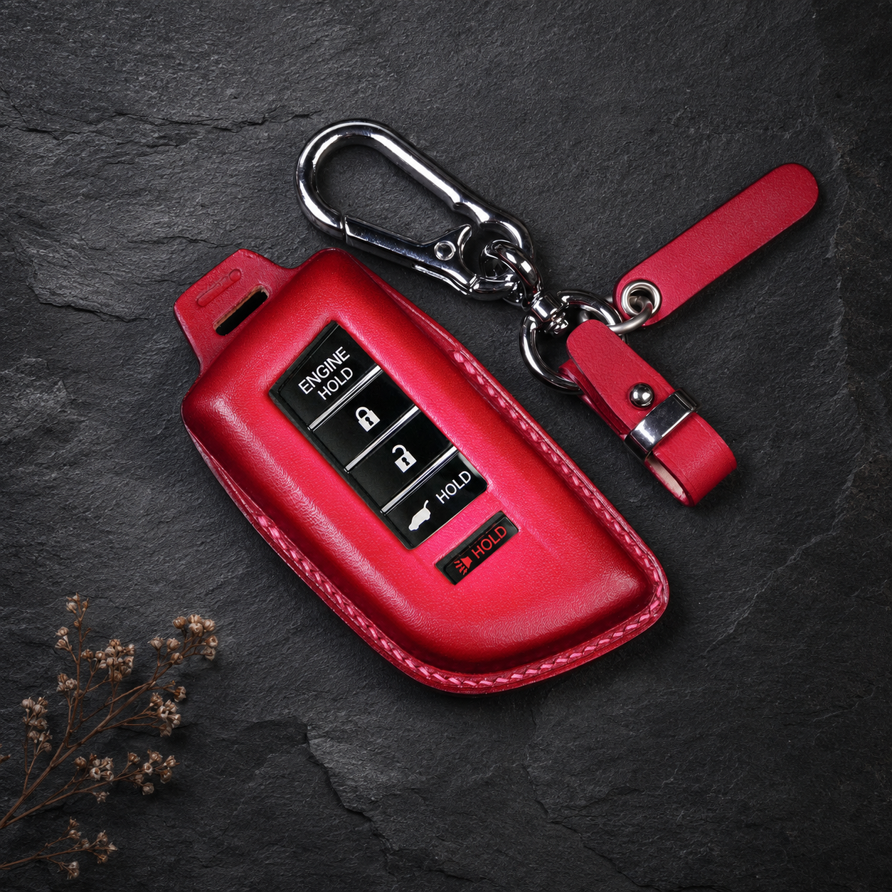 Acura MDX red leather smart key cover