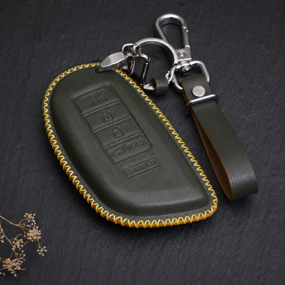 Acura RDX olive leather smart key cover detail