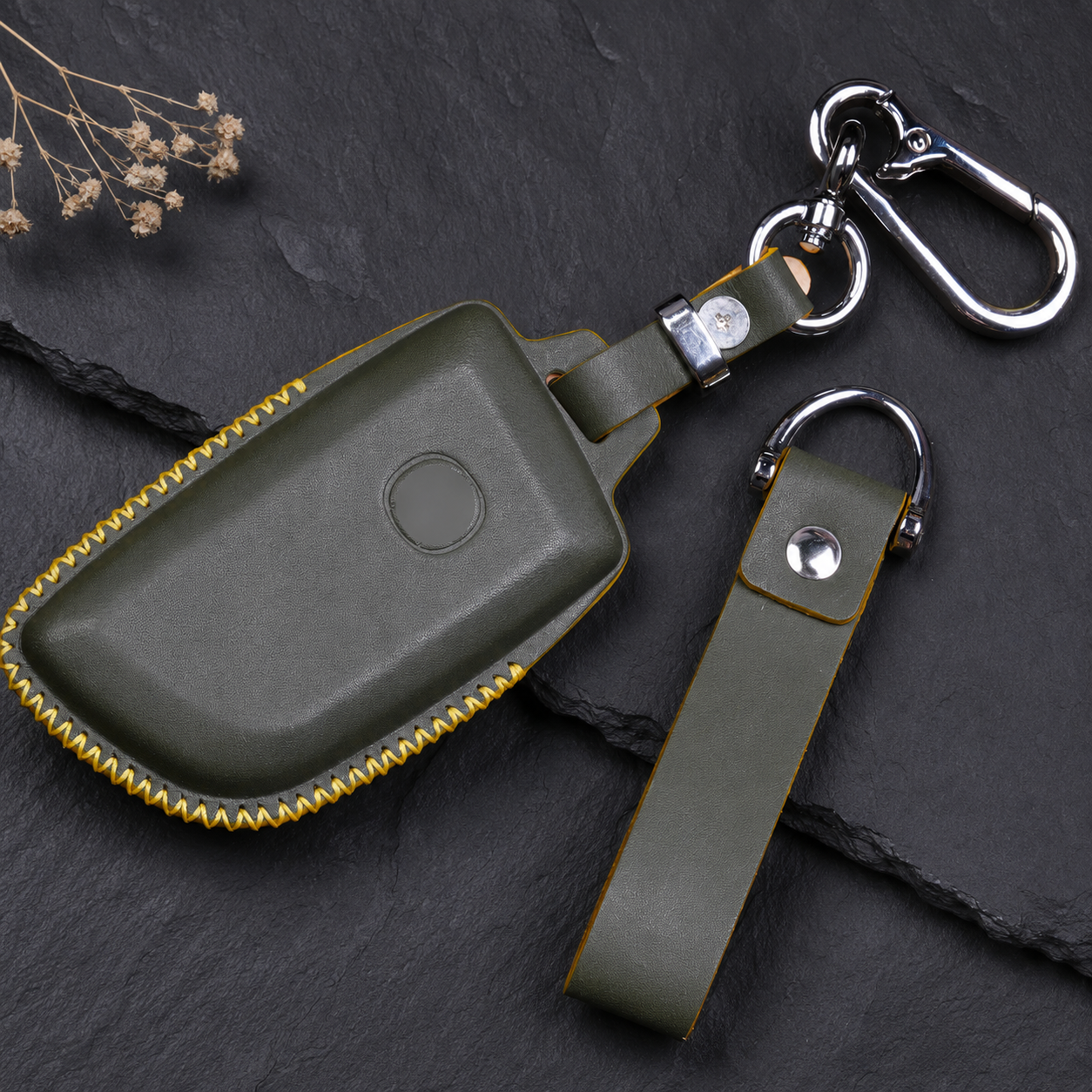 Acura RDX leather key fob cover with wristlet strap