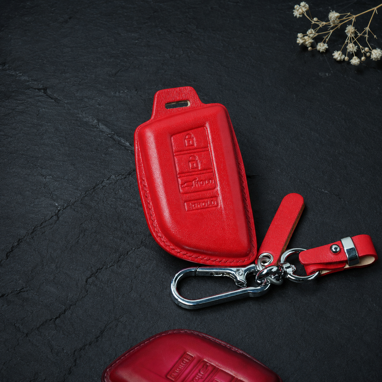 Acura TLX red leather key fob cover