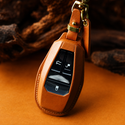 Aston Martin leather smart key cover detail