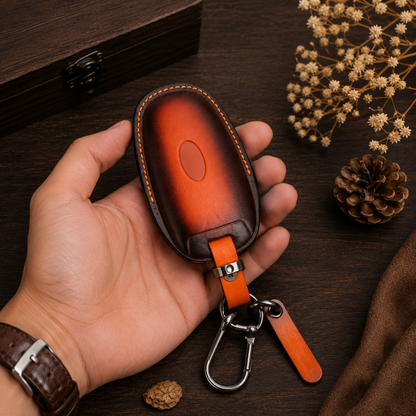 Hyundai smart key remote leather cover - back