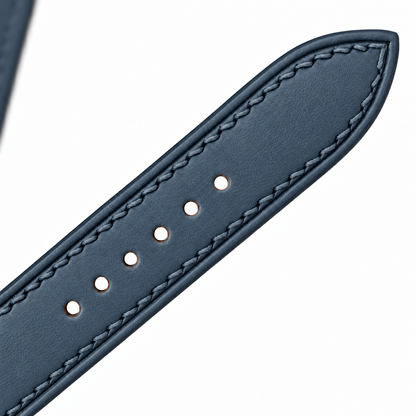 Deep Slate Blue Swift Leather Watch Strap - two piece alt