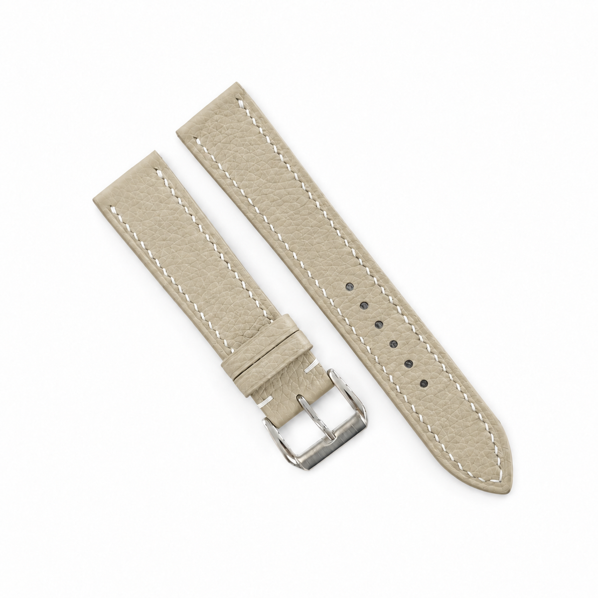 Beige Togo strap two-piece angled view