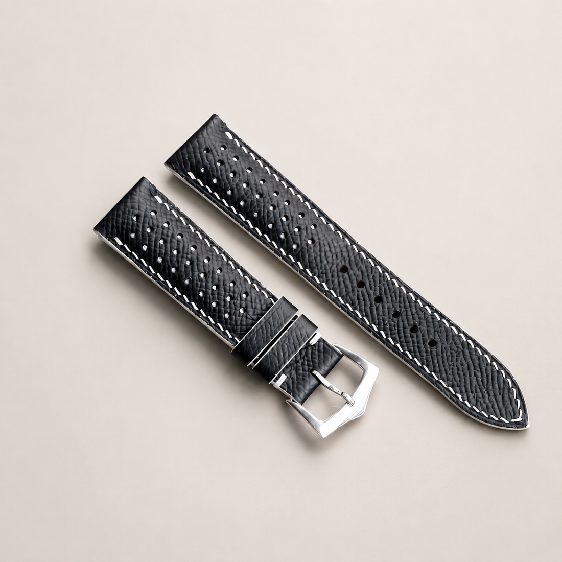 Black Epsom Leather Watch Strap