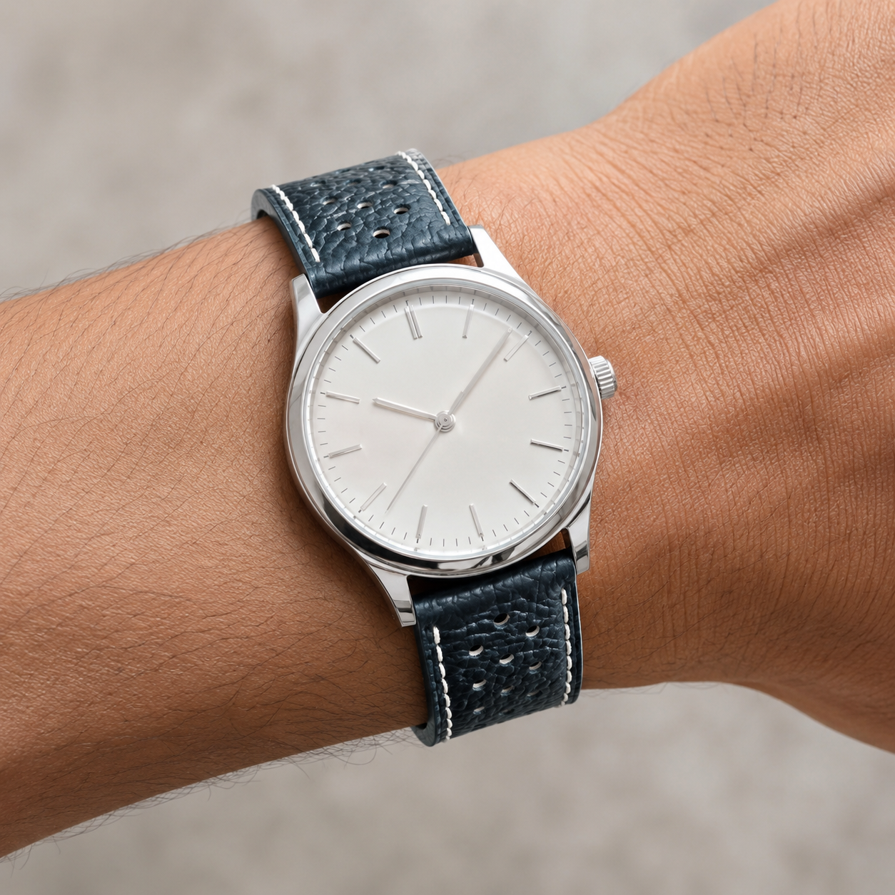 Black Epsom Leather Watch Strap