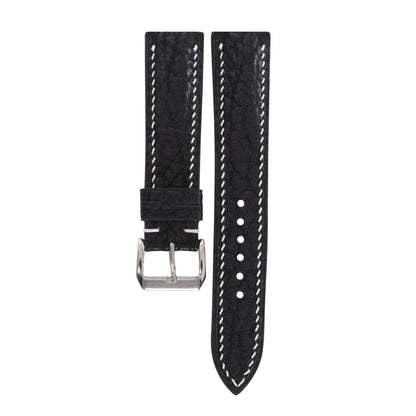 Black Shark Leather Watch Strap