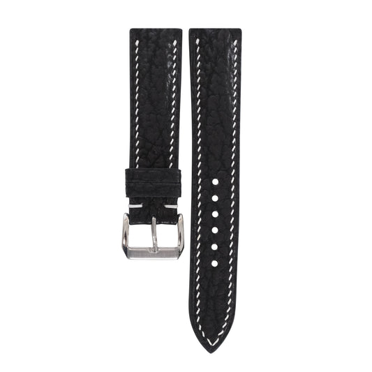 Black Shark Leather Watch Strap