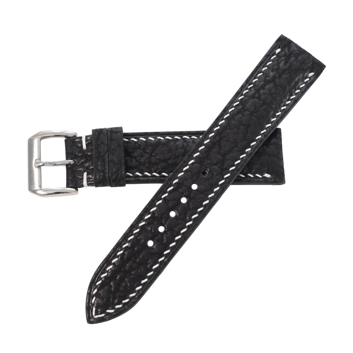 Black Shark Leather Watch Strap