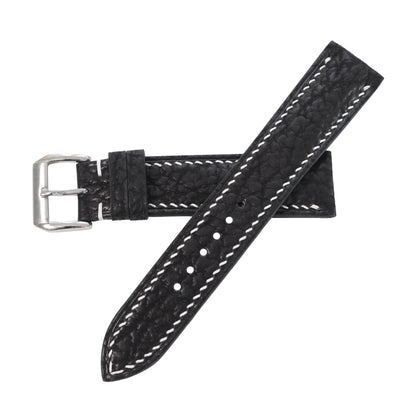 Black Shark Leather Watch Strap
