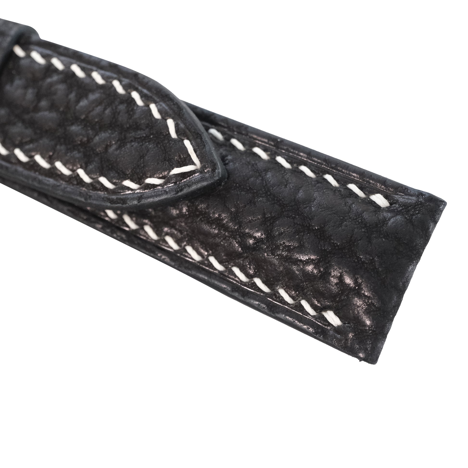 Black Shark Leather Watch Strap