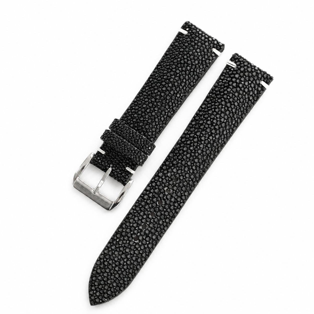Black Stingray Leather Watch Strap