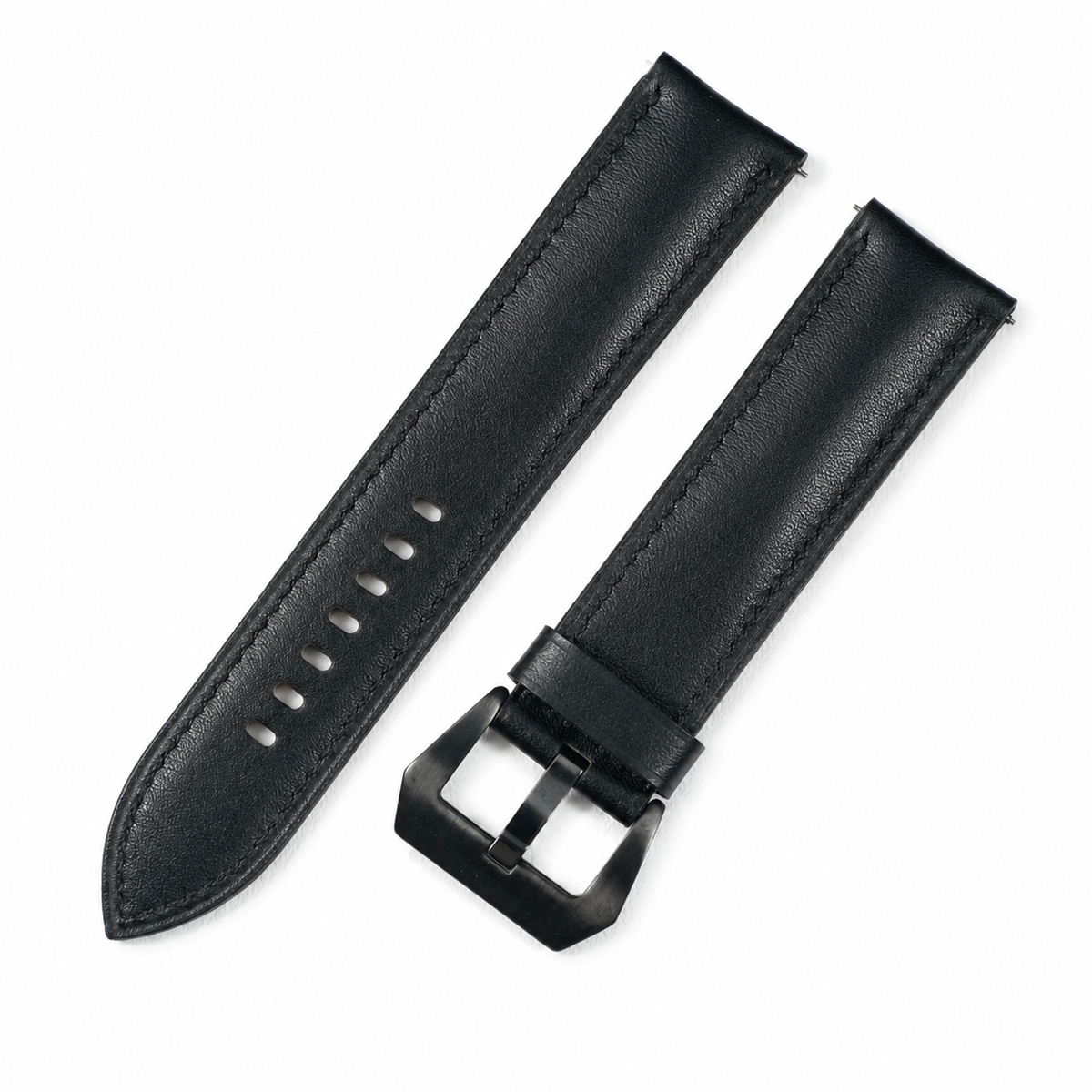 Black Swift Leather Watch Strap - Photo 1