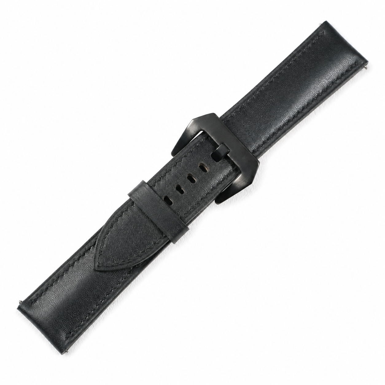 Black Swift Leather Watch Strap - Photo 4