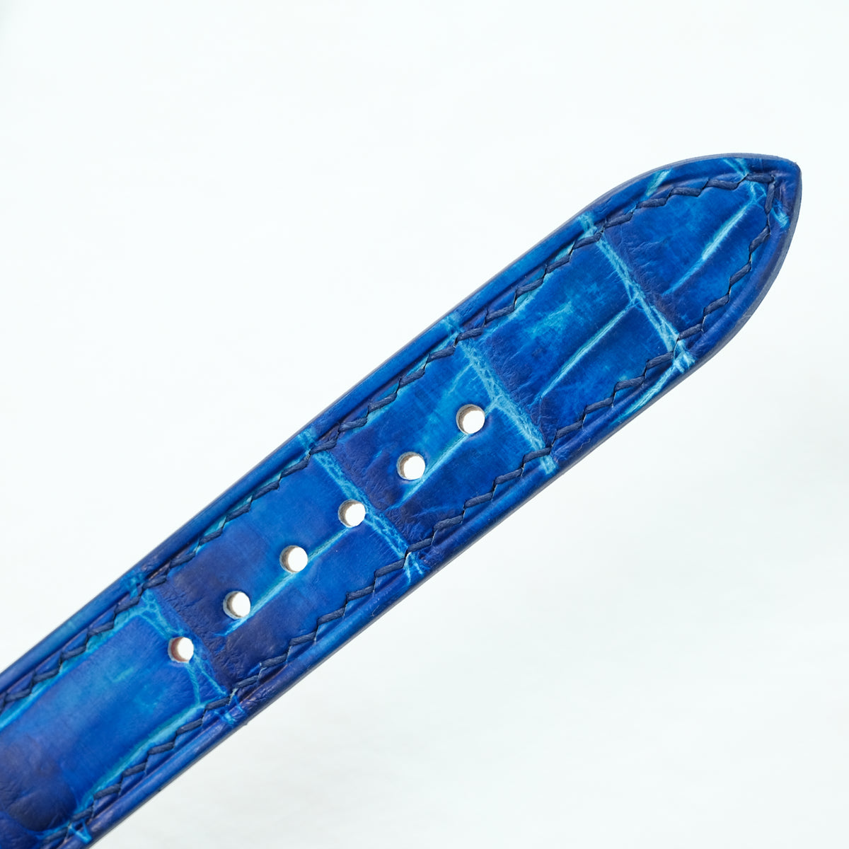 Blue Patina Alligator Leather Watch Strap - Photo 6