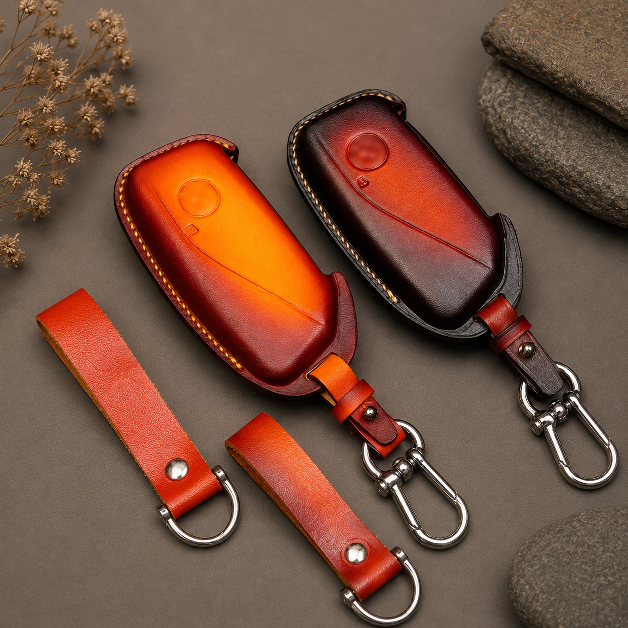 BMW X Series Leather Key Fob Cover - Patina