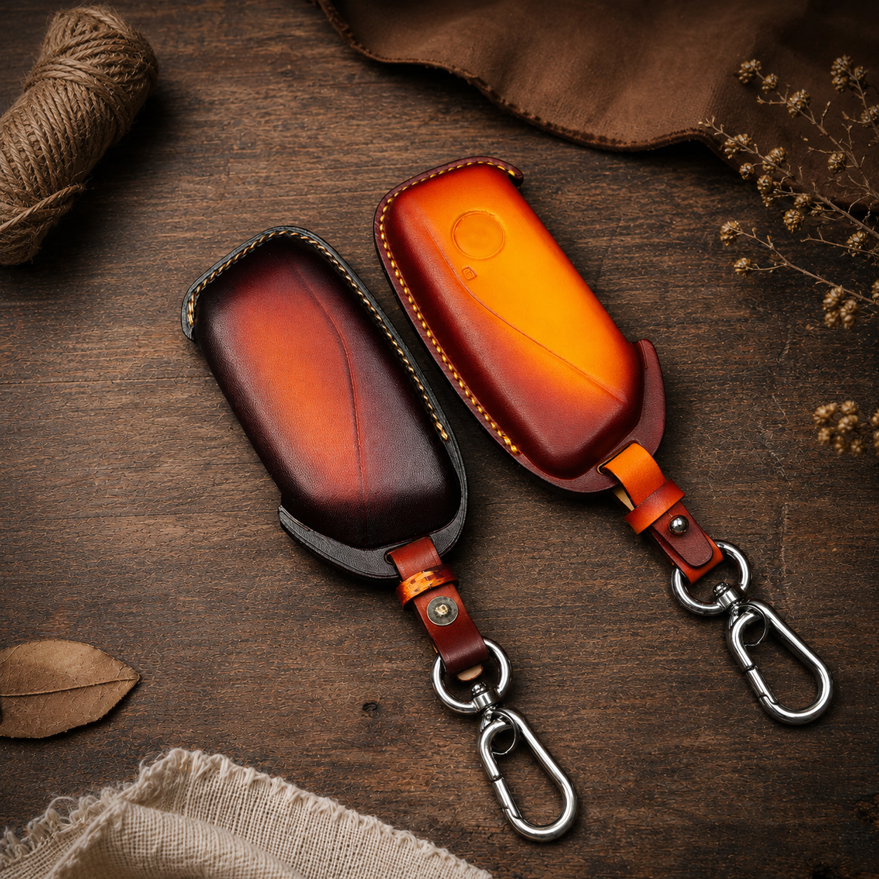 BMW X Series Leather Key Fob Cover - Patina