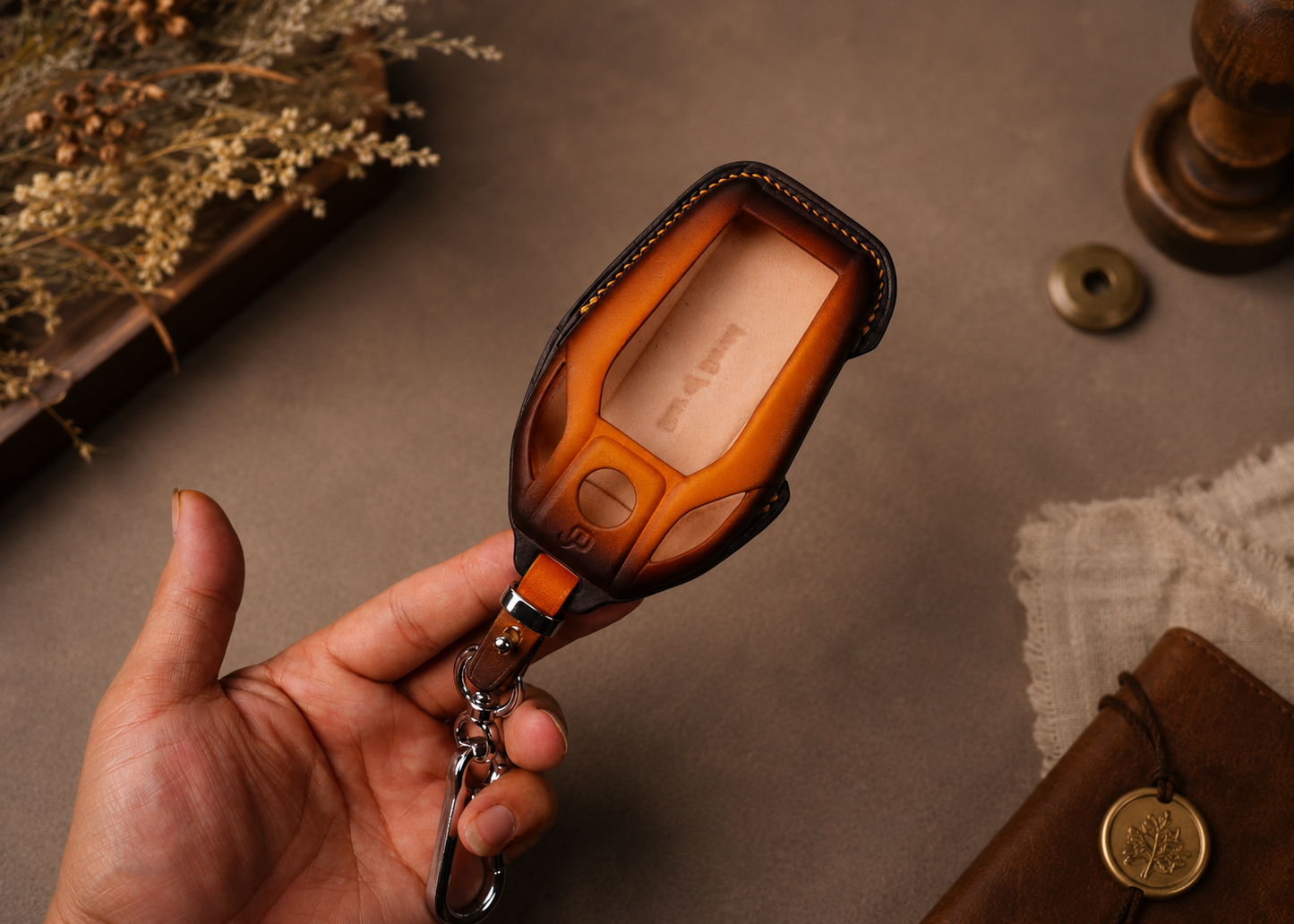 BMW smart key leather cover