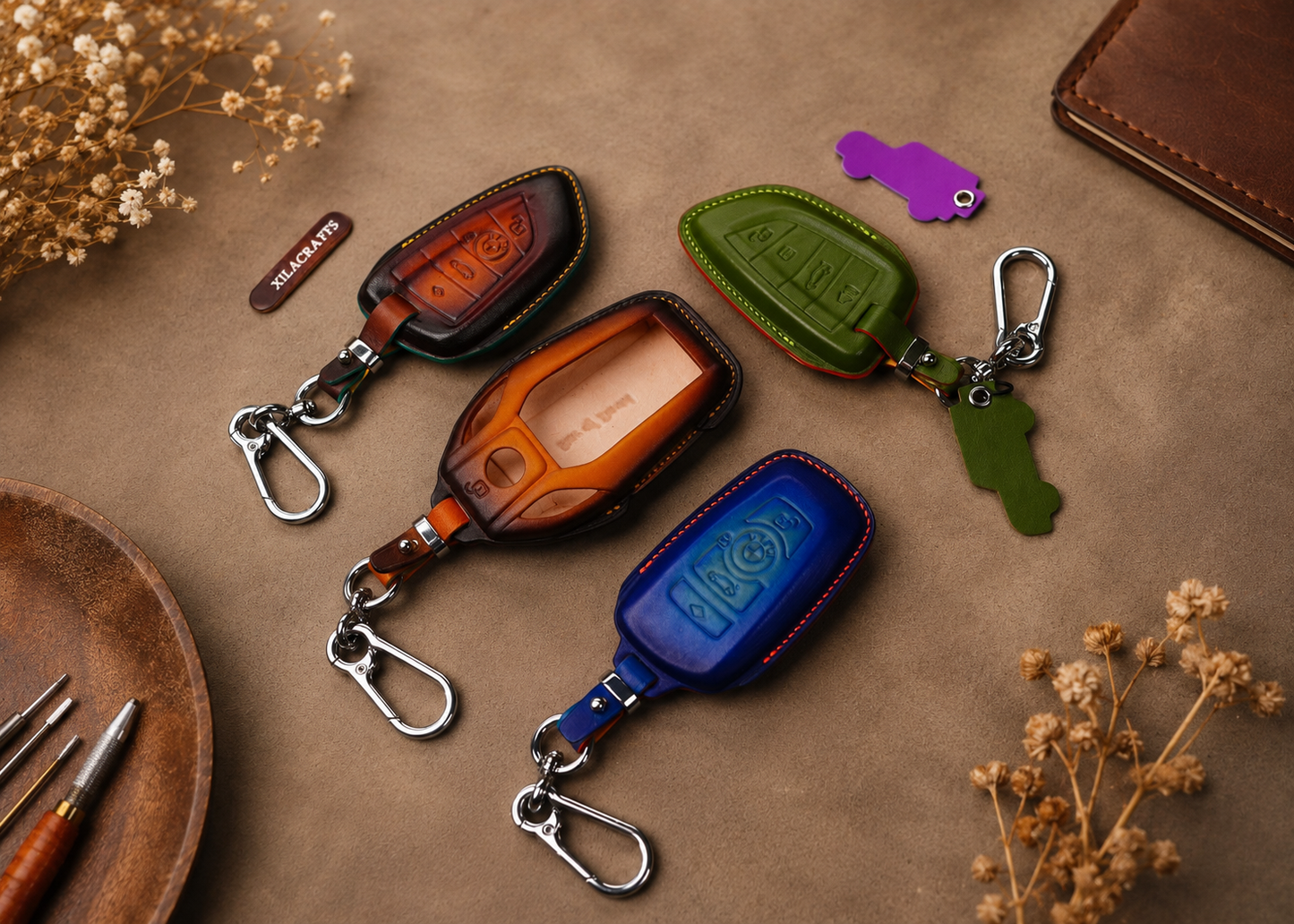 BMW smart key leather cover