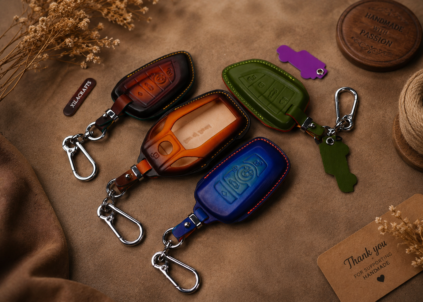BMW smart key leather cover