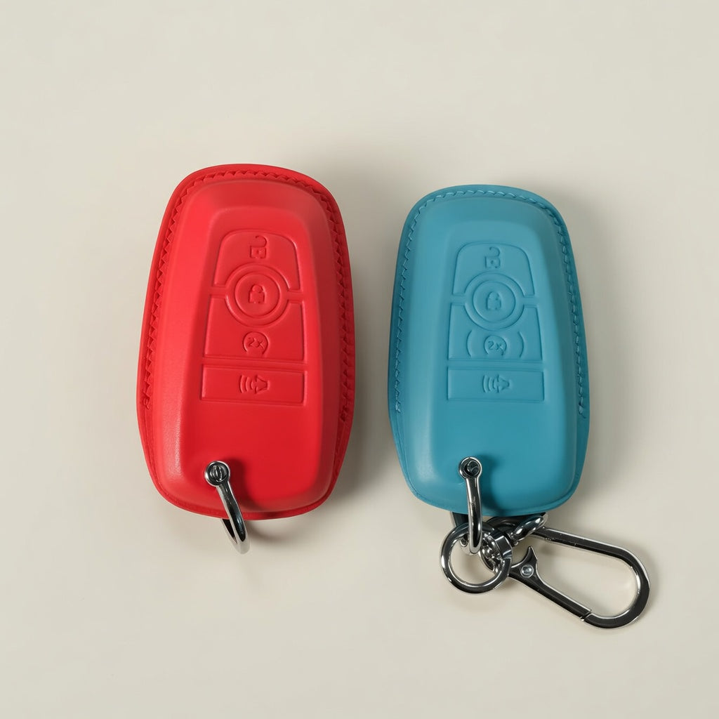 Personalized Leather Key Fob Cover for Ford Bronco - Bold Color Range