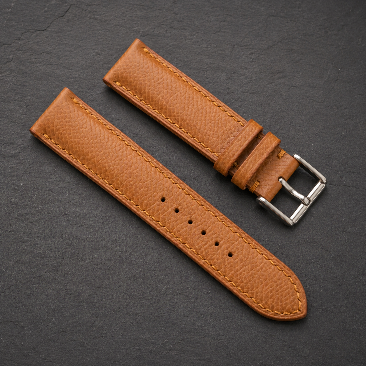 Camel Brown Epsom Leather Watch Strap