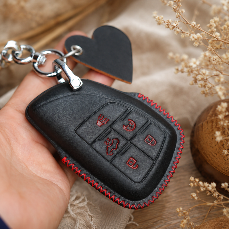 Chevrolet leather key fob cover