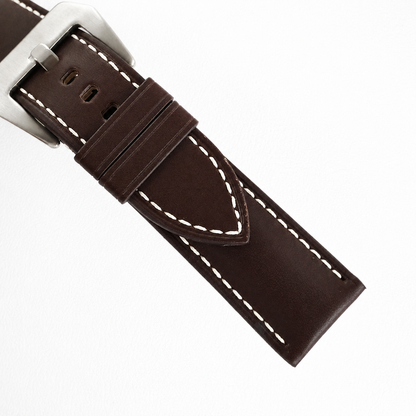 Chocolate Brown Buttero Leather Watch Strap