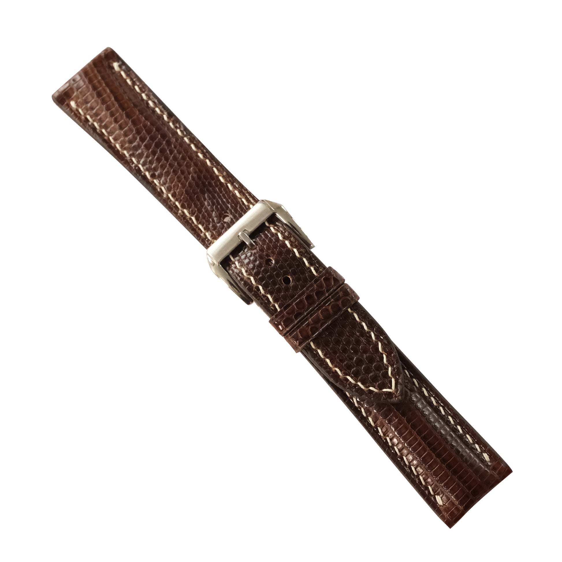 Chocolate Brown Lizard Leather Watch Strap